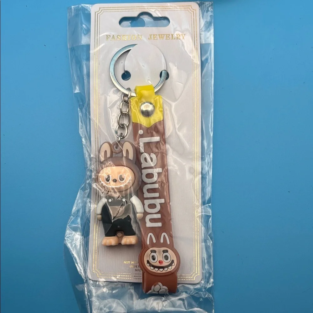 Fashion‎ Jewelry Labubu Brown and Yellow Character Key Holder Keychain